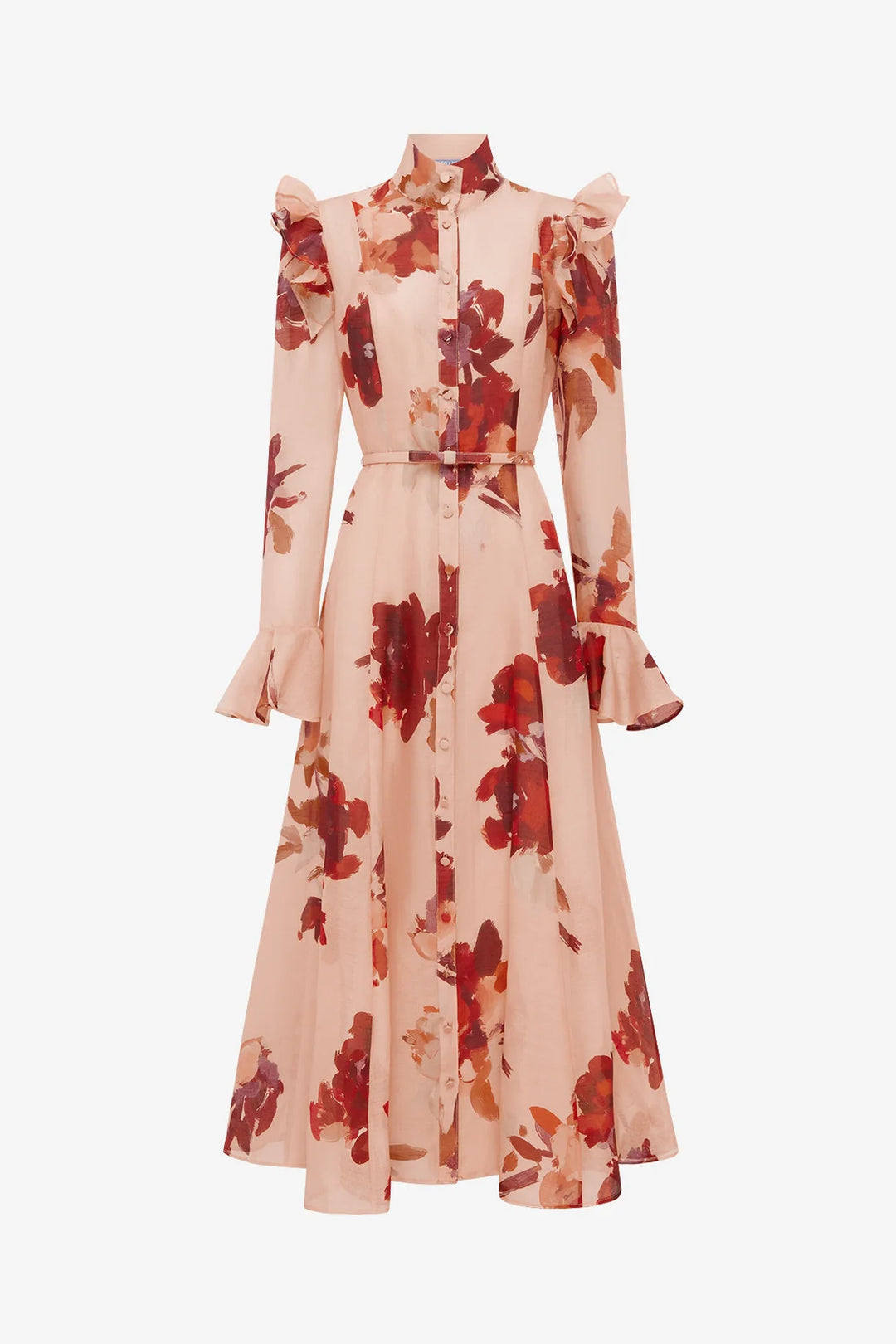 Katrina Midi Dress - Reverie Print in Nectar