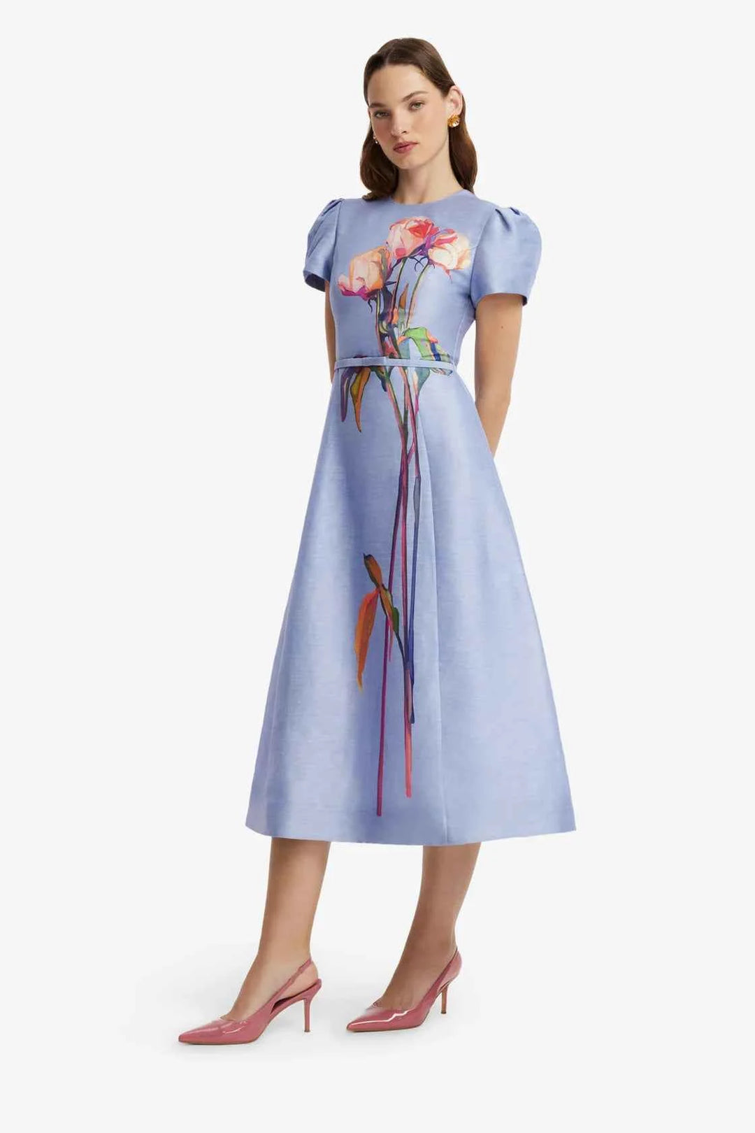 Marguerite Midi Dress - Rose in Periwinkle