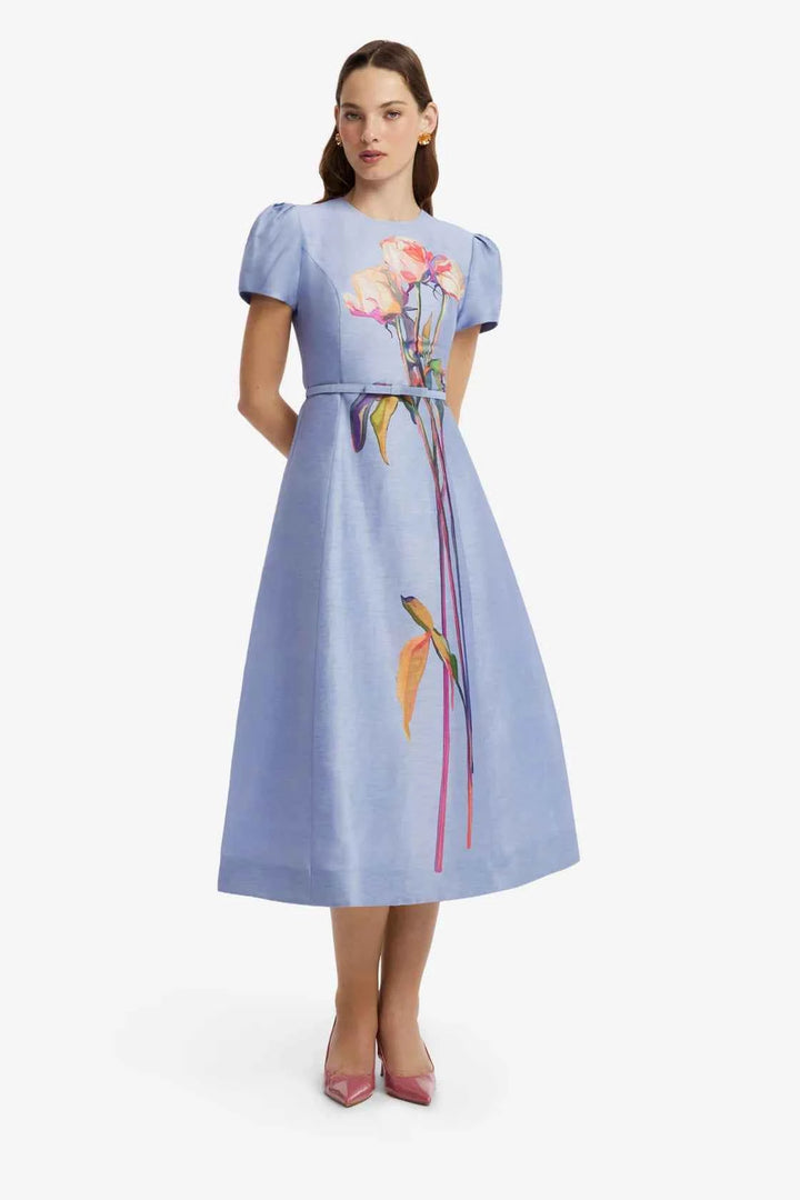 Marguerite Midi Dress - Rose in Periwinkle