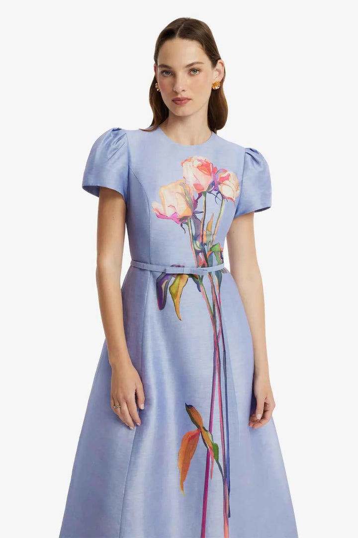 Marguerite Midi Dress - Rose in Periwinkle