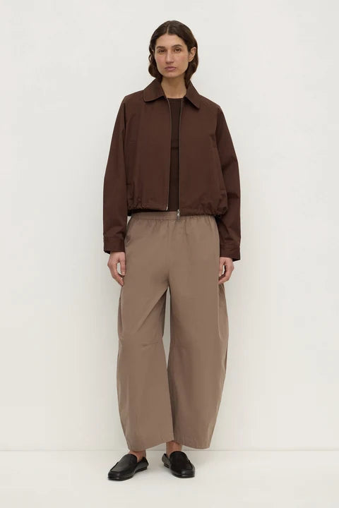 Elaine Washed Cotton Pant - Dark Sand
