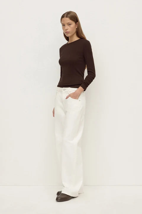 Low Curve Mid Rise Jean - Vintage White