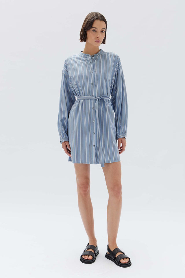 Luna Cotton Blend Stripe Mini - Glacial Stripe