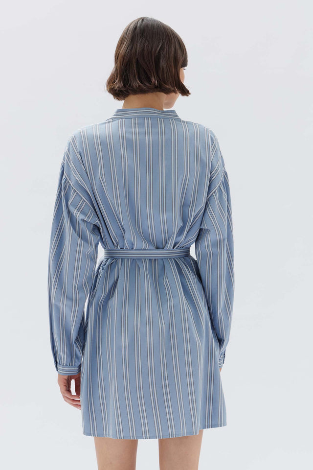 Luna Cotton Blend Stripe Mini - Glacial Stripe