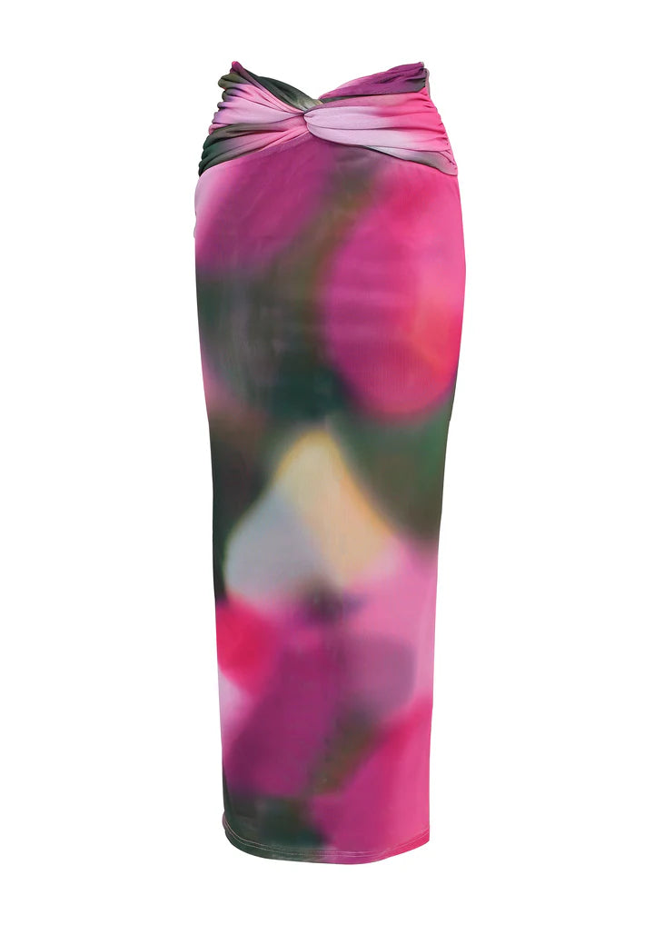 Blurred Midi Skirt