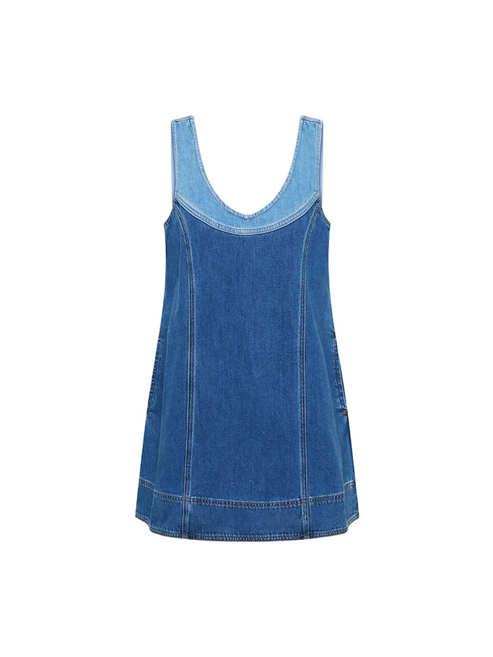 Coralie Denim Mini Dress - Blue