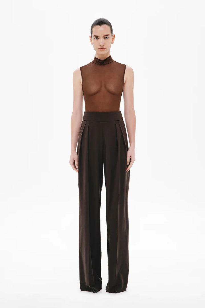 The Two Pleat Suiting Pant - Chocolate