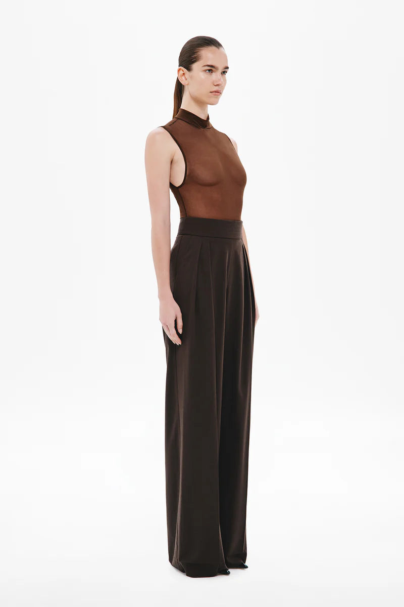 The Two Pleat Suiting Pant - Chocolate