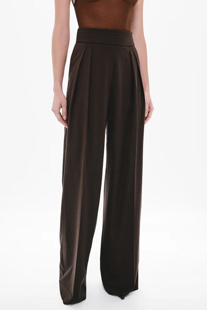 The Two Pleat Suiting Pant - Chocolate