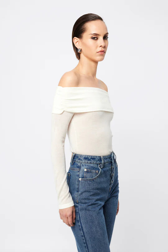 Maine Off Shoulder Top - Off White
