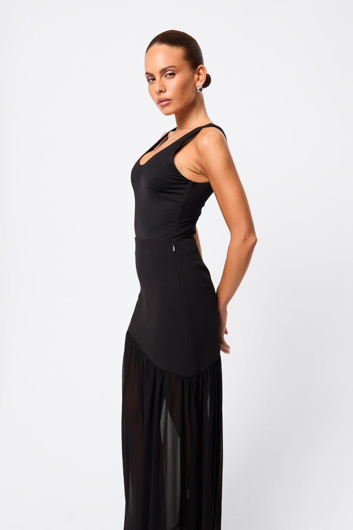 Make Your Move Maxi Skirt - Black