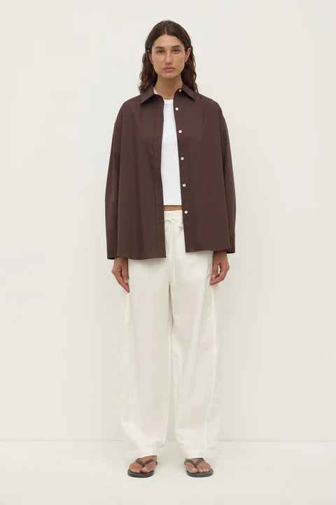 Marigold Poplin Shirt - Ganache