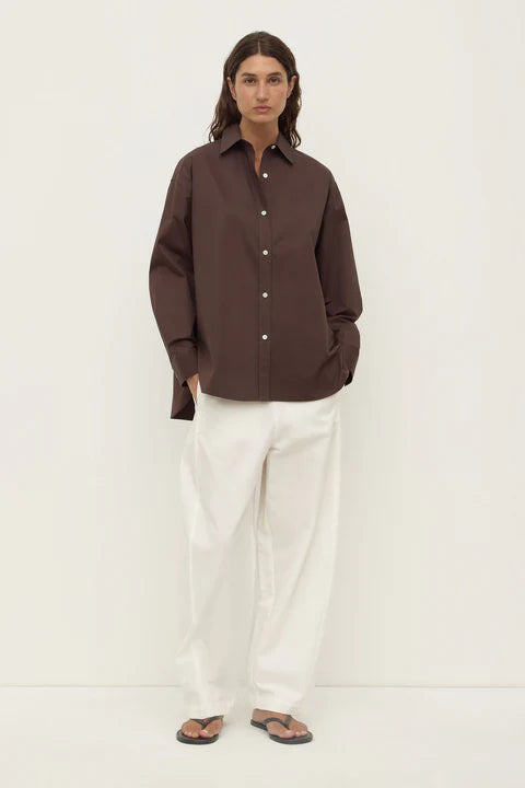 Marigold Poplin Shirt - Ganache