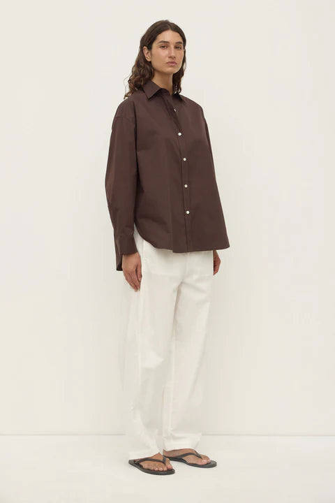 Marigold Poplin Shirt - Ganache