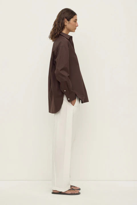 Marigold Poplin Shirt - Ganache