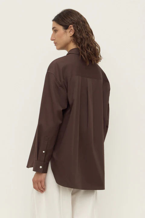 Marigold Poplin Shirt - Ganache
