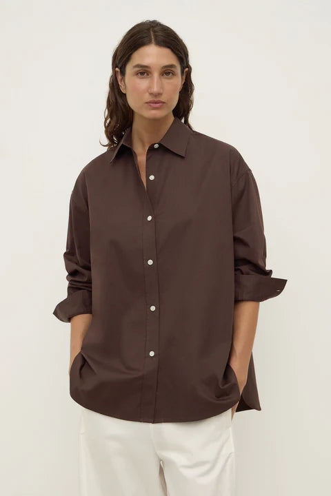 Marigold Poplin Shirt - Ganache
