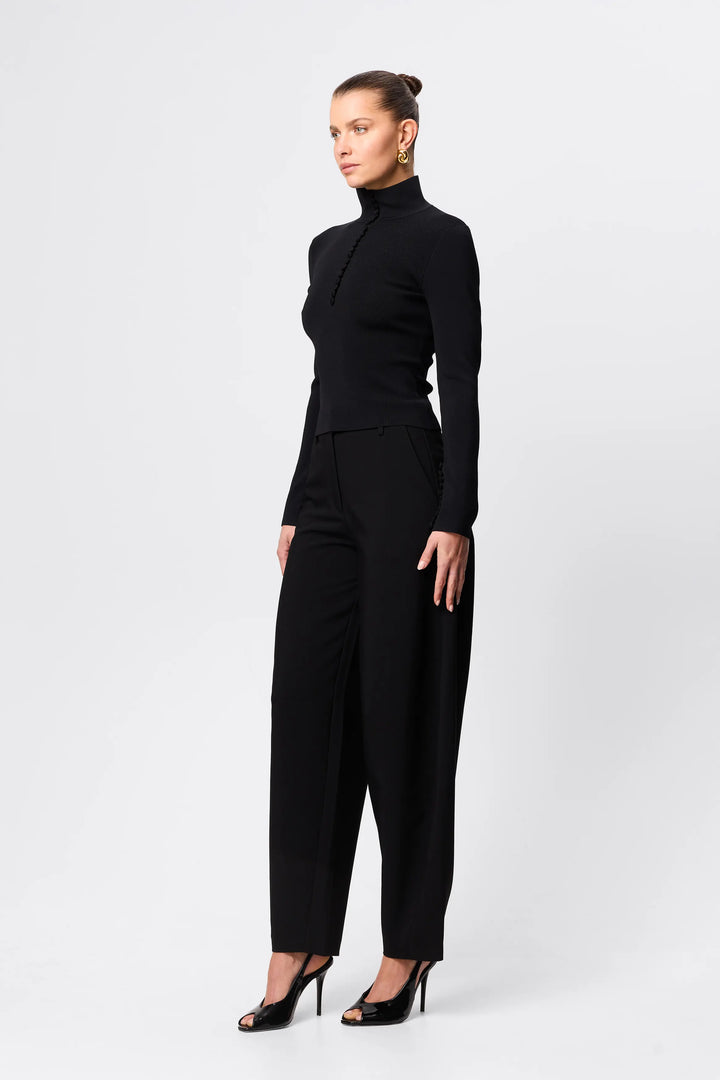 Mayfair Long Sleeve Top - Black