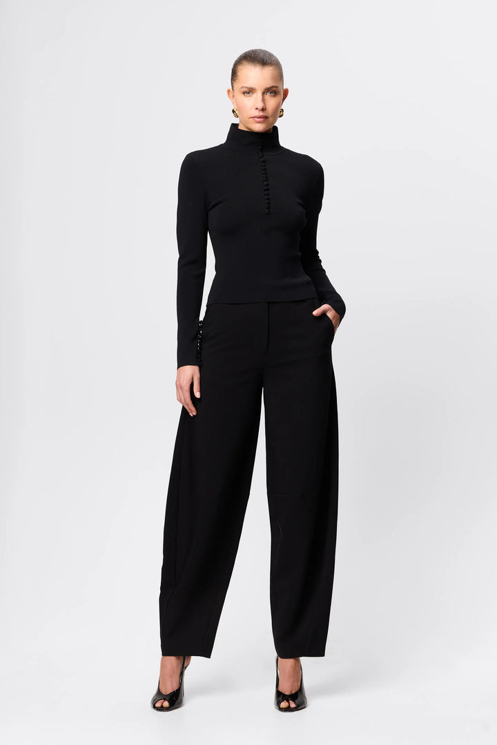 Mayfair Long Sleeve Top - Black