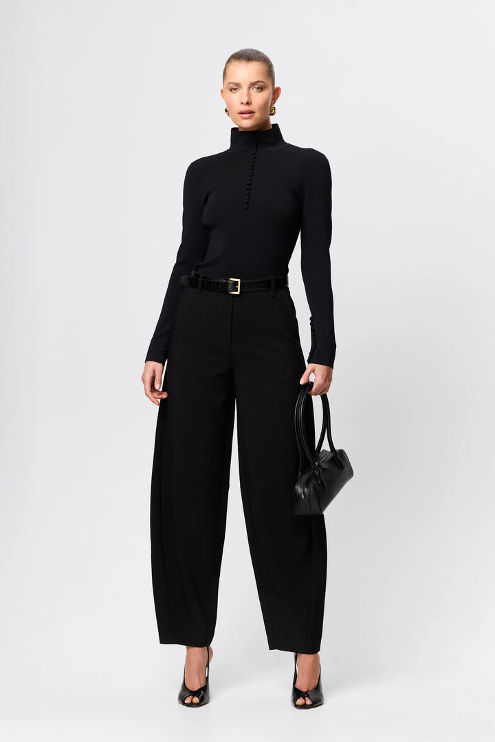 Mayfair Long Sleeve Top - Black