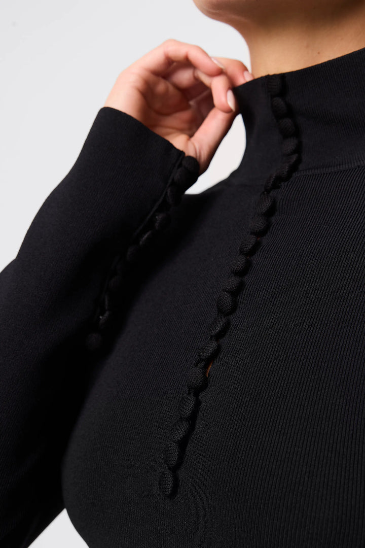 Mayfair Long Sleeve Top - Black