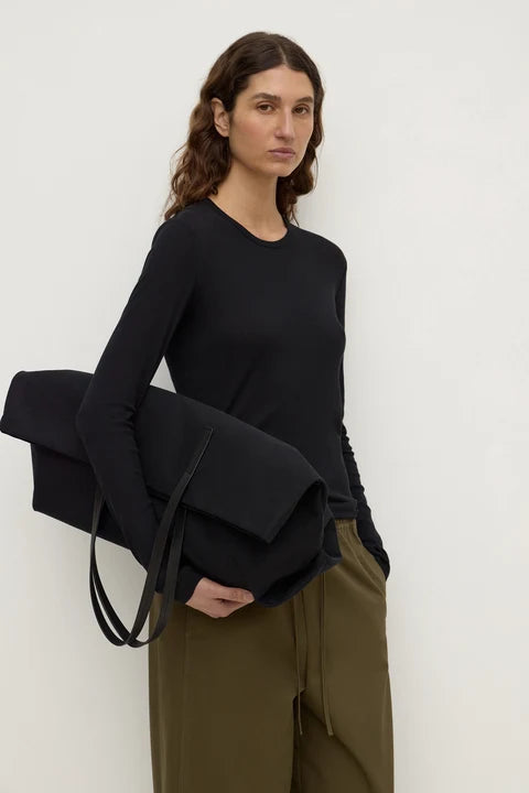 Mika Cotton Long Sleeve Tee - Black