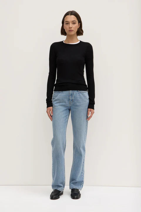 Miranda Wool Knit Top - Black