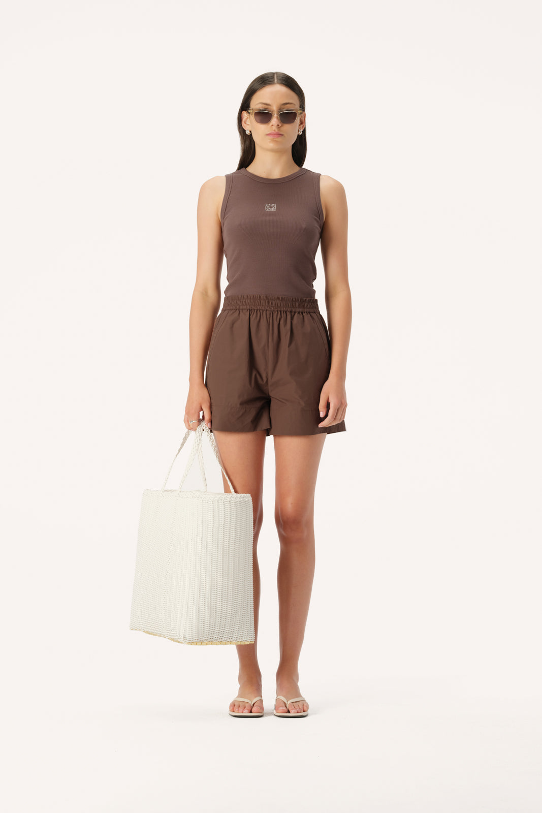 Monogram Nola Tank - Chocolate