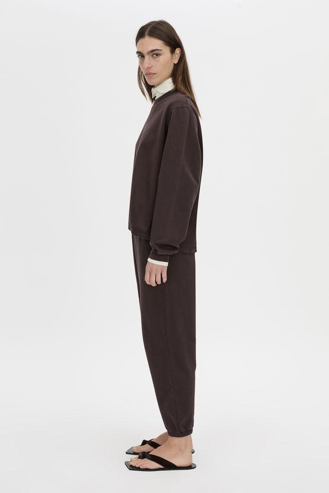Thome Emb Relaxed Track Top - Hickory