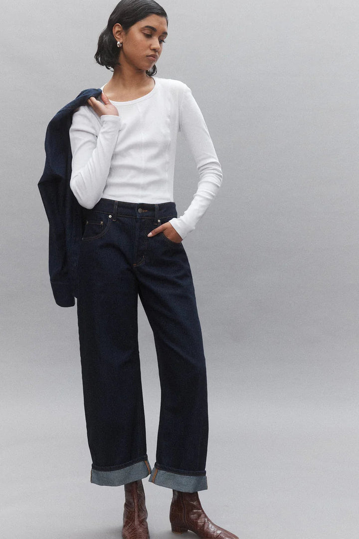 Nadia Cuffed Jean - Pure Blue