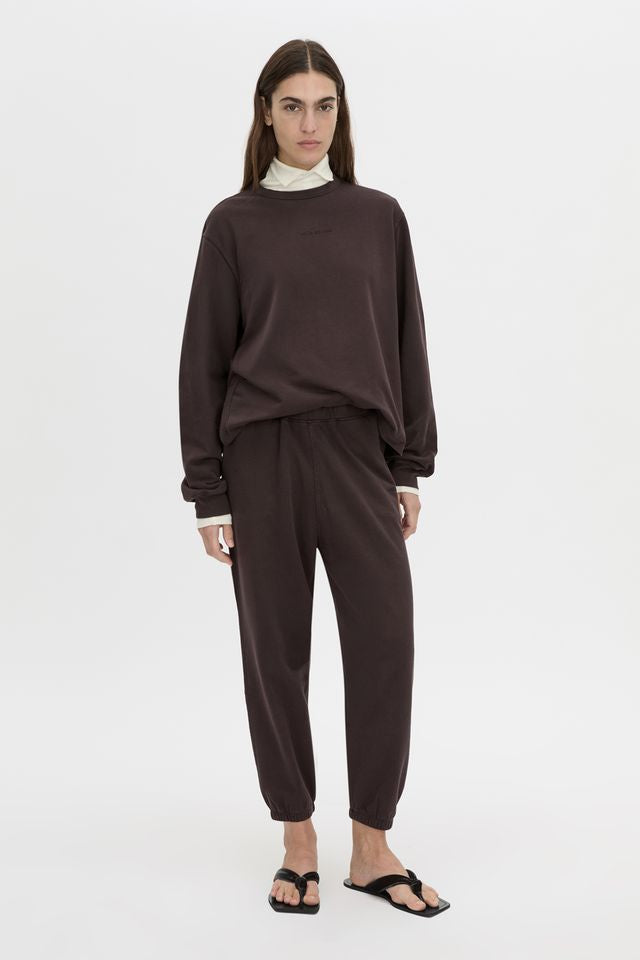 Thome Emb Relaxed Track Top - Hickory