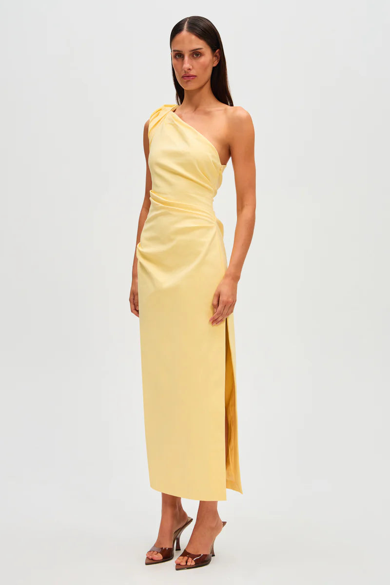 Aubree Midi Dress- Lemon