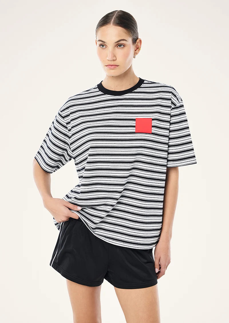 Oversized Spark Tee - Black Stripe