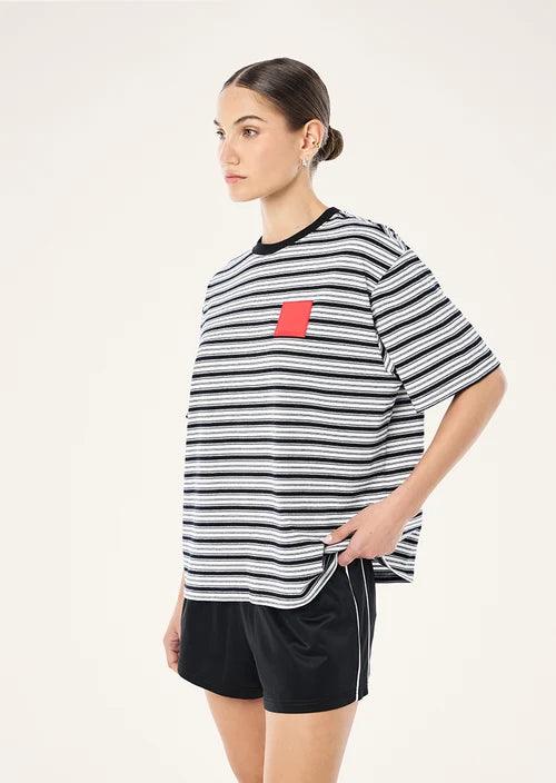 Oversized Spark Tee - Black Stripe