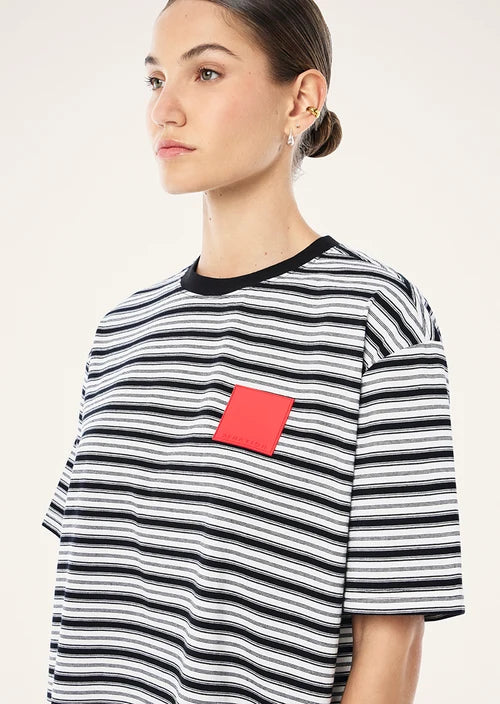 Oversized Spark Tee - Black Stripe