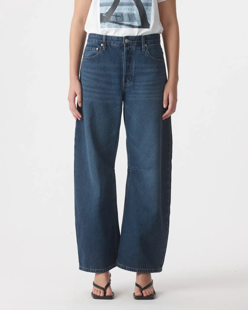 Barrel Leg Mid Rise Jean