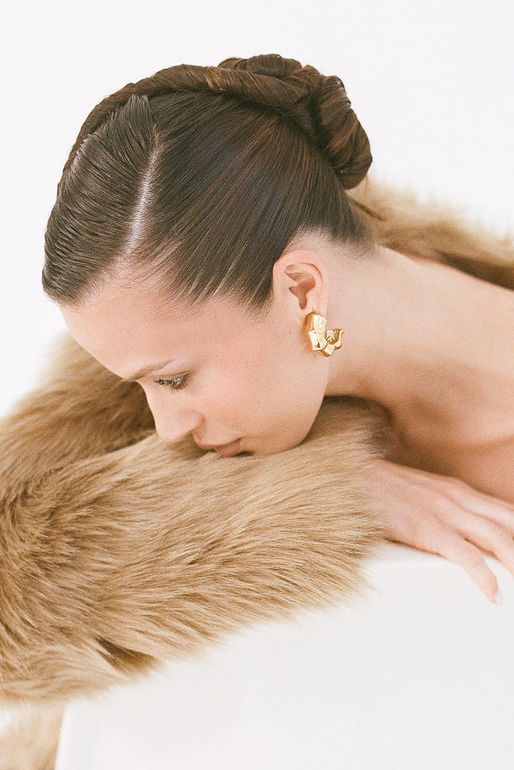 Chubby Snail Earrings - Gold