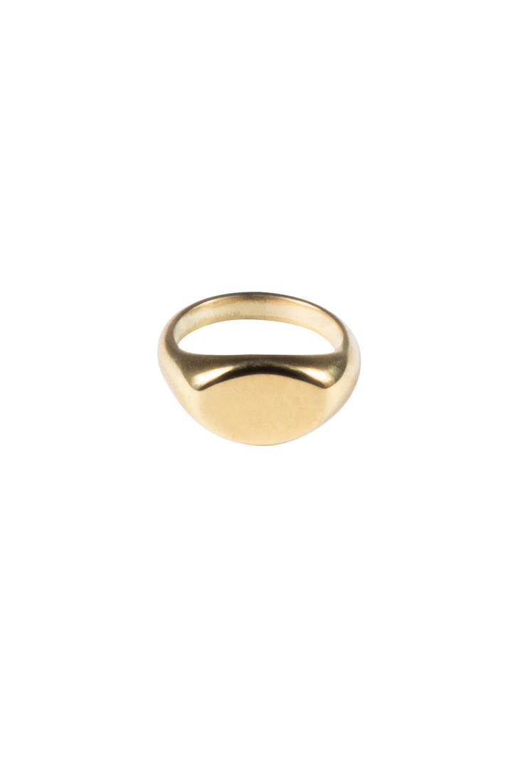 Oval Signet Ring - Gold