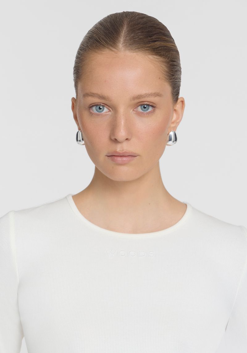 Woods Rib Long Sleeve Tee - Ivory