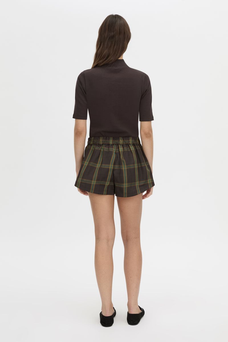 Aubrey Elbow Sleeve Top - Hickory