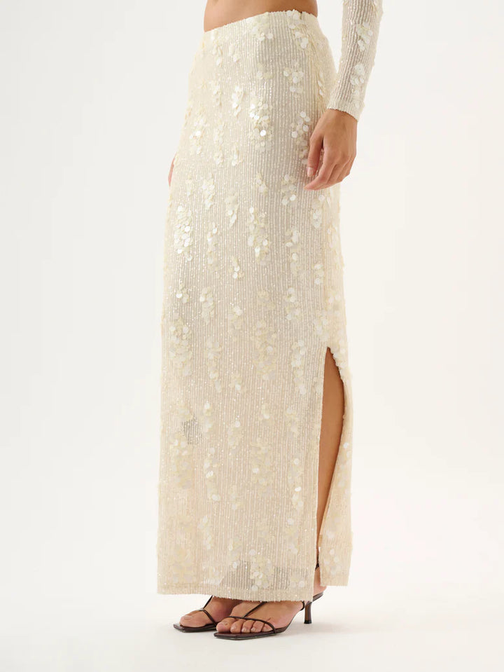 Yves Skirt - Ivory Sequin