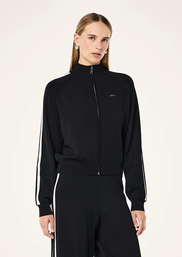 Retreat Knit Jacket - Black/Whisper White