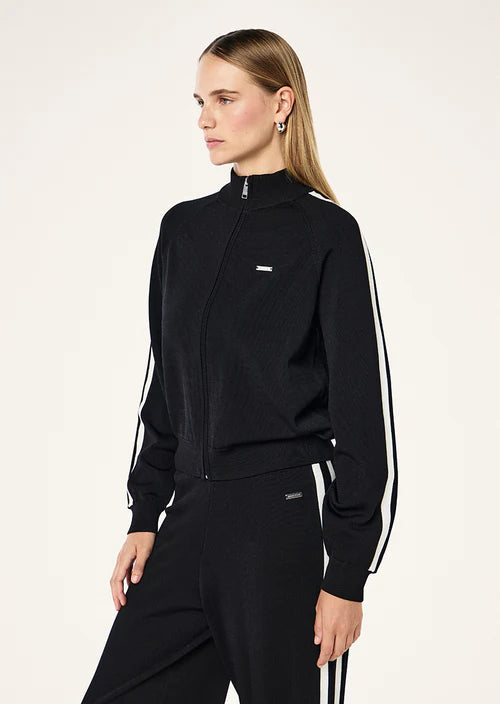 Retreat Knit Jacket - Black/Whisper White