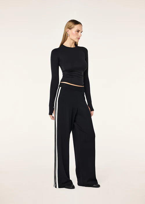Retreat Knit Pant - Black/Whisper White