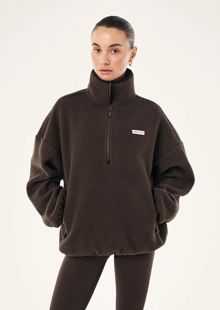 Rotate Quarter Zip - Coffee