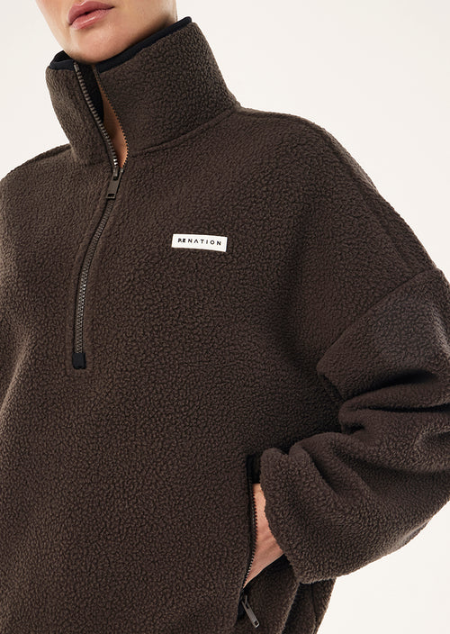 Rotate Quarter Zip - Coffee