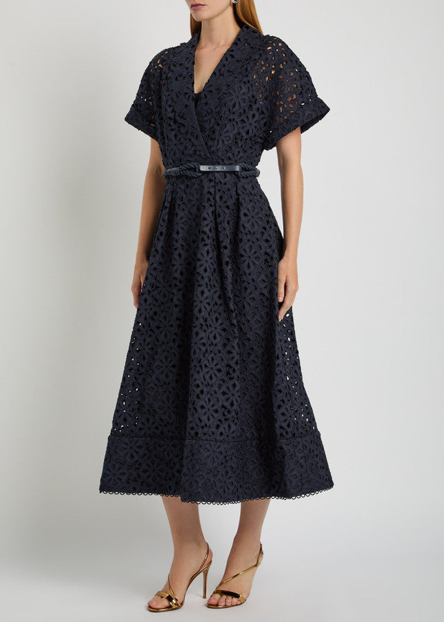Antalya S/S Midi Dress - Navy