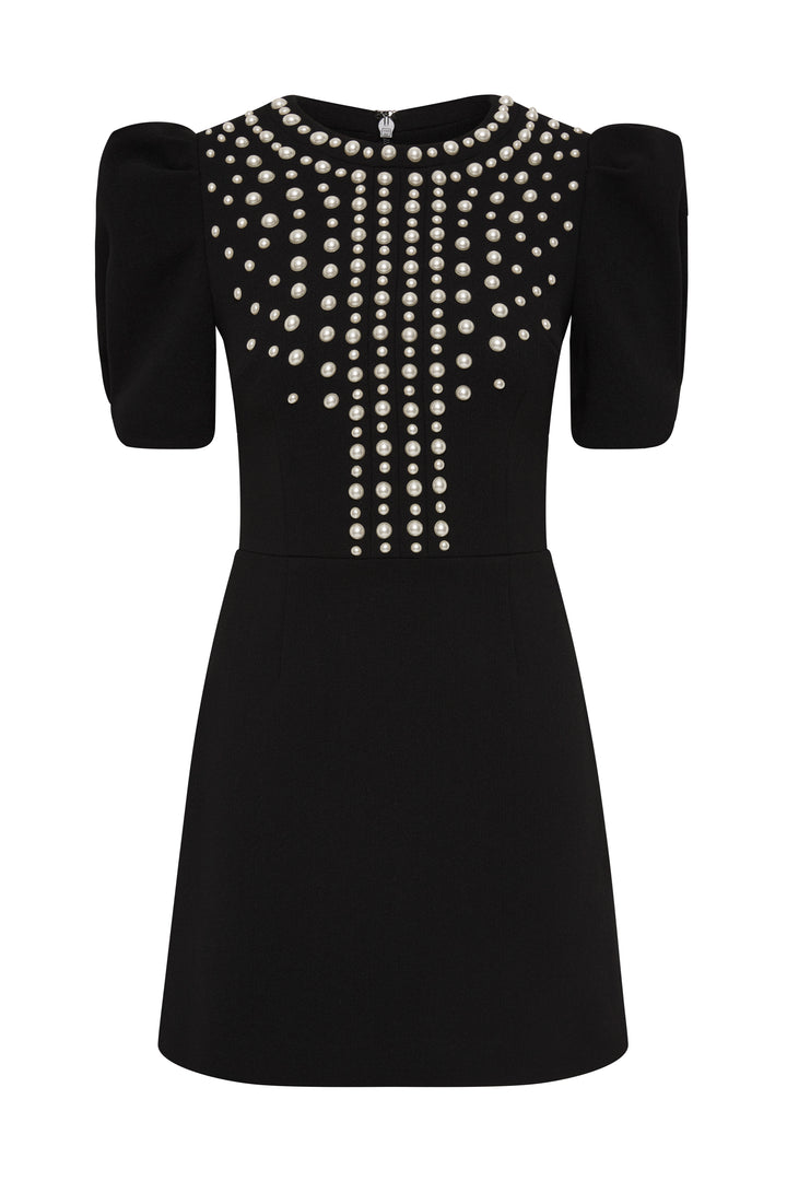 Pearly Mini Dress - Black