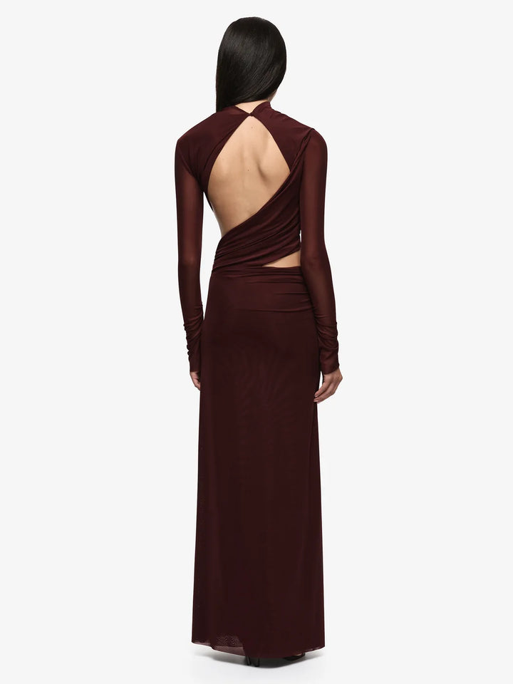 Conni L/S Maxi Dress - Plum