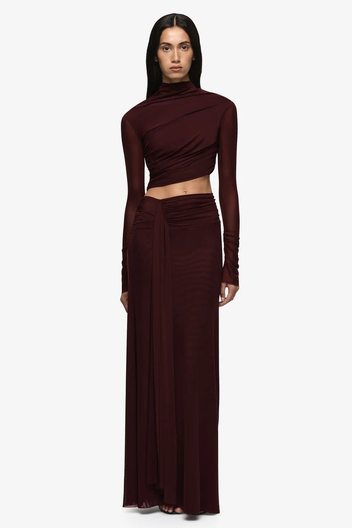Conni L/S Maxi Dress - Plum